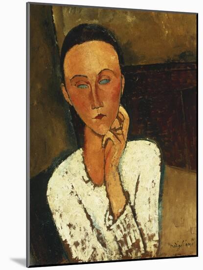 Lunia Czechowska (With Hand on the Right Cheek); Lunia Czechowska (La Main Gauche Sur La Joue),…-Amedeo Modigliani-Mounted Giclee Print