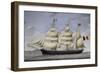 Lunigiana Barquentine at Entrance to Port of Livorno, Captain Lupi, 1870-null-Framed Giclee Print