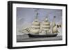 Lunigiana Barquentine at Entrance to Port of Livorno, Captain Lupi, 1870-null-Framed Giclee Print