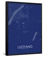 Luoyang, China Blue Map-null-Framed Poster