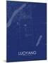Luoyang, China Blue Map-null-Mounted Poster