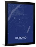 Luoyang, China Blue Map-null-Framed Poster