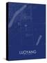 Luoyang, China Blue Map-null-Stretched Canvas