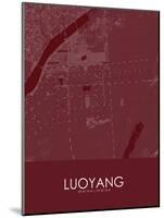Luoyang, China Red Map-null-Mounted Poster
