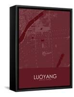 Luoyang, China Red Map-null-Framed Stretched Canvas