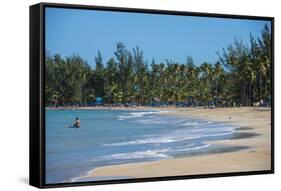 Luquillo Beach, Puerto Rico, West Indies, Caribbean, Central America-Michael Runkel-Framed Stretched Canvas