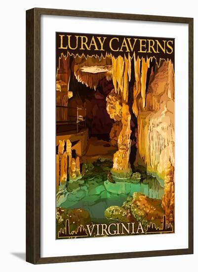 Luray Caverns, Virginia - Wishing Well-Lantern Press-Framed Art Print