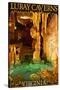 Luray Caverns, Virginia - Wishing Well-Lantern Press-Stretched Canvas
