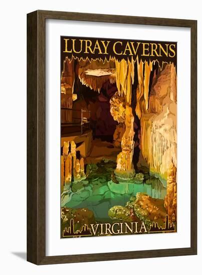 Luray Caverns, Virginia - Wishing Well-Lantern Press-Framed Art Print