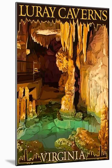 Luray Caverns, Virginia - Wishing Well-Lantern Press-Mounted Art Print