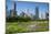 Lurie Garden in Millennium Park, Chicago, with Michigan Avenue Skyline-Alan Klehr-Mounted Photographic Print