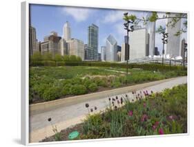 Lurie Garden, Millennium Park, Chicago, Illinois, United States of America, North America-Amanda Hall-Framed Photographic Print