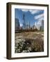 Lurie Garden with Skyline, Chicago Millennium Park, Chicago, Illinois, Usa-Alan Klehr-Framed Photographic Print