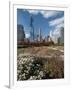 Lurie Garden with Skyline, Chicago Millennium Park, Chicago, Illinois, Usa-Alan Klehr-Framed Photographic Print