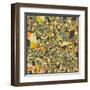 Lusaka Map-Jazzberry Blue-Framed Art Print