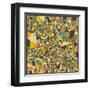 Lusaka Map-Jazzberry Blue-Framed Art Print