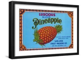 Luscious Sliced Pineapple Packed Where Grown-null-Framed Art Print
