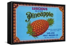 Luscious Sliced Pineapple Packed Where Grown-null-Framed Stretched Canvas