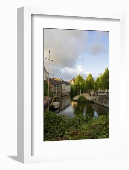 Lush greenery in June by the water in Bruges, Belgium-Susan Pease-Framed Photographic Print