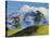 Lush hills in front of Mount Egmont-Jami Tarris-Stretched Canvas