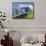 Lush hills in front of Mount Egmont-Jami Tarris-Framed Stretched Canvas displayed on a wall