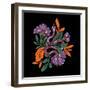 Lush Life III Black and Orange-Gia Graham-Framed Art Print