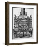 Lusitania Cross Section-null-Framed Art Print