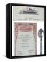 Lusitania Menu-null-Framed Stretched Canvas