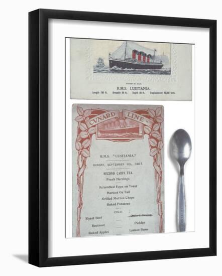 Lusitania Menu-null-Framed Photographic Print