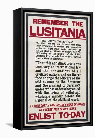 Lusitania Recruitment-null-Framed Stretched Canvas