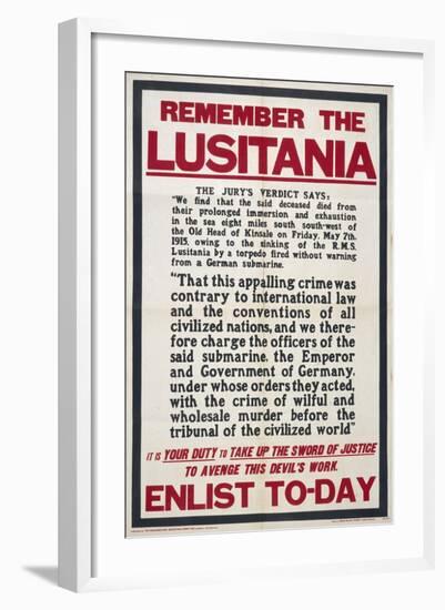 Lusitania Recruitment-null-Framed Art Print