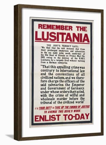 Lusitania Recruitment-null-Framed Art Print