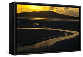 Luskentyre Sand Banks in the Sound of Taransay, South Harris, Outer Hebrides, Scotland, UK, June-Muñoz-Framed Stretched Canvas