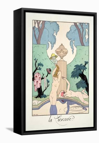 Lust, from 'Falbalas and Fanfreluches, Almanach des Modes Présentes, Passées et Futures', 1925-Georges Barbier-Framed Stretched Canvas