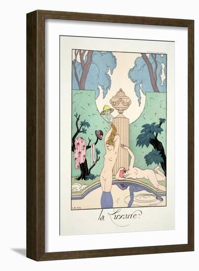 Lust, from 'Falbalas and Fanfreluches, Almanach des Modes Présentes, Passées et Futures', 1925-Georges Barbier-Framed Giclee Print