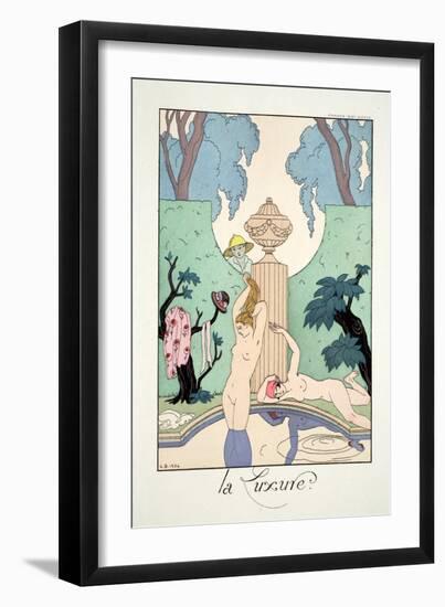 Lust, from 'Falbalas and Fanfreluches, Almanach des Modes Présentes, Passées et Futures', 1925-Georges Barbier-Framed Giclee Print