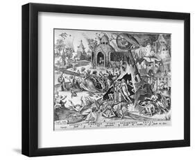 Lust, from the Seven Deadly Sins, Engraved by Pieter Ven Der Heyden, 1558-Pieter Bruegel the Elder-Framed Giclee Print