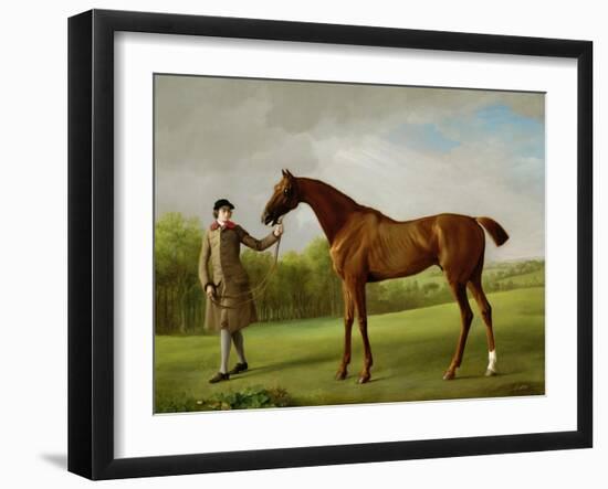 Lustre, Held by a Groom, c.1760-62-George Stubbs-Framed Giclee Print