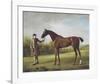 'Lustre' Horse Held by Groom-George Stubbs-Framed Premium Giclee Print