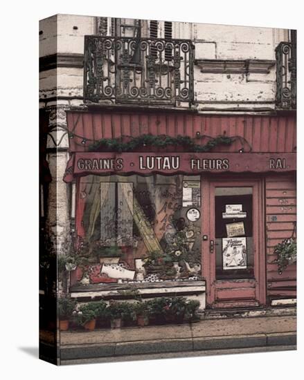Lutau Fleurs Store on the Street-Richard Sutton-Stretched Canvas
