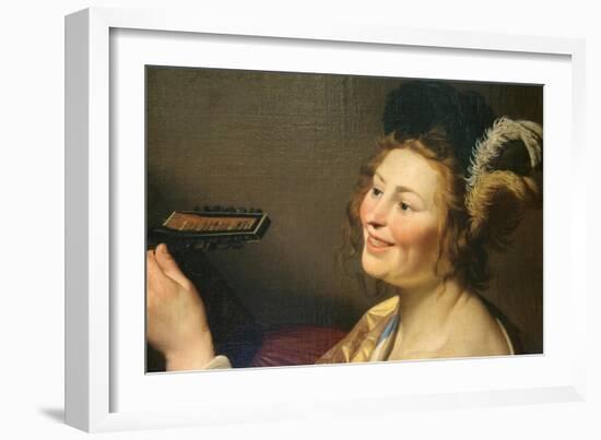 Lute Player, 1624-Gerrit van Honthorst-Framed Giclee Print