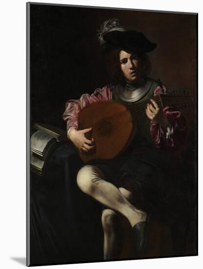 Lute Player, c.1625-26-Valentin de Boulogne-Mounted Giclee Print