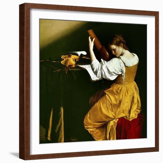 Lute Player, C. 1626-Orazio Gentileschi-Framed Giclee Print