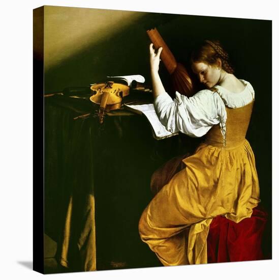 Lute Player, C. 1626-Orazio Gentileschi-Stretched Canvas