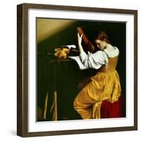 Lute Player, C. 1626-Orazio Gentileschi-Framed Giclee Print