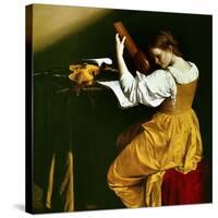 Lute Player, C. 1626-Orazio Gentileschi-Stretched Canvas