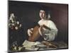 Lute-Player, C1595-Caravaggio-Mounted Giclee Print