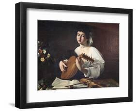 Lute-Player, C1595-Caravaggio-Framed Giclee Print