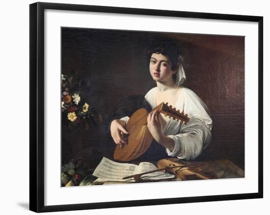 Lute-Player, C1595-Caravaggio-Framed Giclee Print