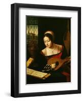Lute Player-Master of the Half-Length Portraits-Framed Premium Giclee Print